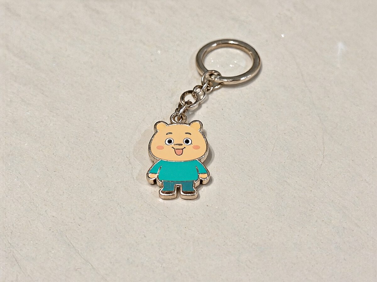 Mascot Keyring with Enamel Charm